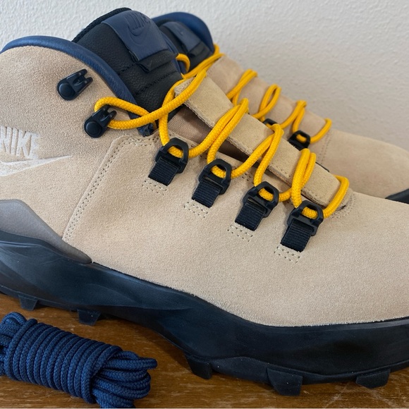 Nike Cygnal Desert Ore Beige Suede Navy Black Waterproof FV4332 201 - Size 10 - Picture 2 of 15